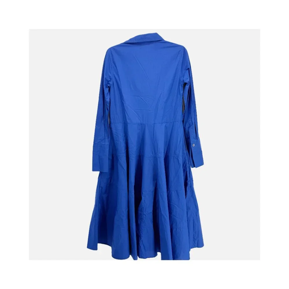Co. Midi Length Blue Poplin Dress Size: XS - Picture 5 of 15